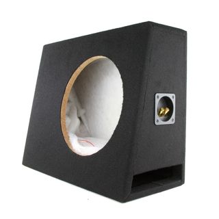 SUBWOOFER BOX 12" SEALER SLIMLINE ENCLOSURE WITH FLAT BACK AND SLOT PORT - BLACK