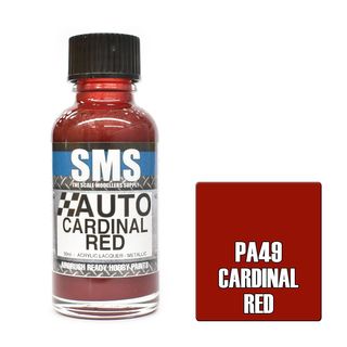 AIR BRUSH PAINT 30ML CARDINAL RED ACRYLIC LACQUER SCALE MODELLERS SUPPLY