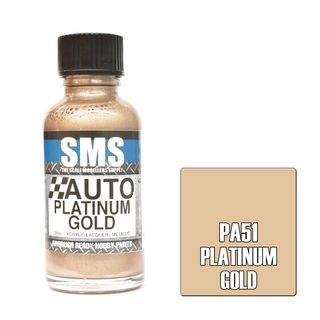 AIR BRUSH PAINT 30ML PLATINUM GOLD ACRYLIC LACQUER SCALE MODELLERS SUPPLY