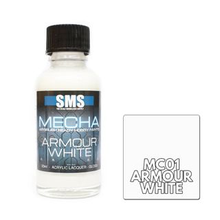 AIRBRUSH PAINT ACRYLIC LACQUER MECHA ARMOUR WHITE 30ML
