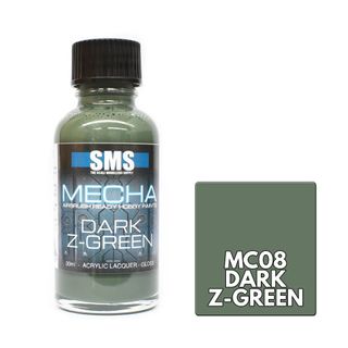 AIRBRUSH PAINT ACRYLIC LACQUER MECHA DARK Z-GREEN 30ML