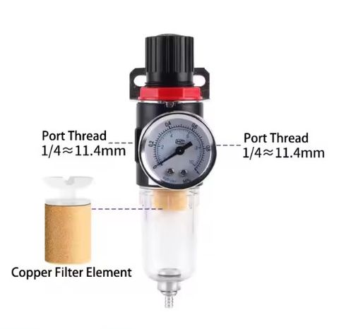 FORMULA AIR FILTER / REGULATOR WITH MOISTURE TRAP & GAUGE 1/4"