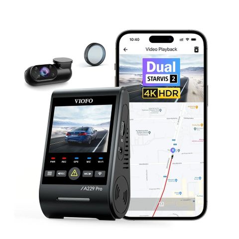 VIOFO DASHCAM A229 PRO 4K FRONT + 2K INTERNAL 5GHZ WIFI + GPS