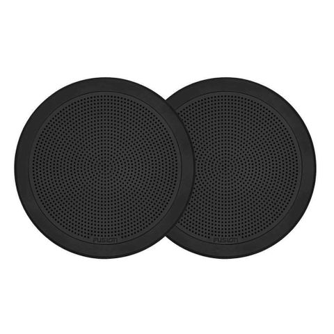 FUSION 6.5" 120-WATT ROUND BLACK FLUSH MOUNT MARINE SPEAKERS