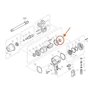 M7 BEARING, REAR TO SUIT NC-6266 IMPACT WRENCH