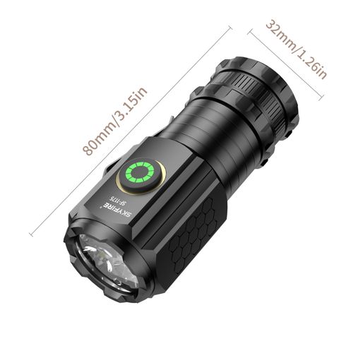 SKYFIRE 1175 FLASHLIGHT TORCH IP54 763 LUMENS WITH UV / LASER POINTER