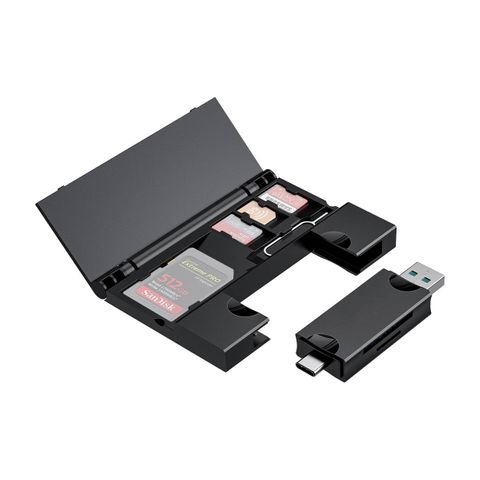 FIREFLY 2-IN-1 USB 3.0 CARD READER WITH CARD HOLDER