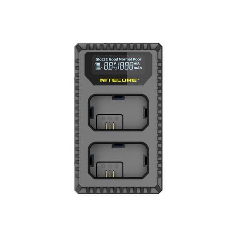 NITECORE USN1 DUAL-SLOT USB TRAVEL CHARGER FOR SONY NP-FW50 LI-ION BATTERIES