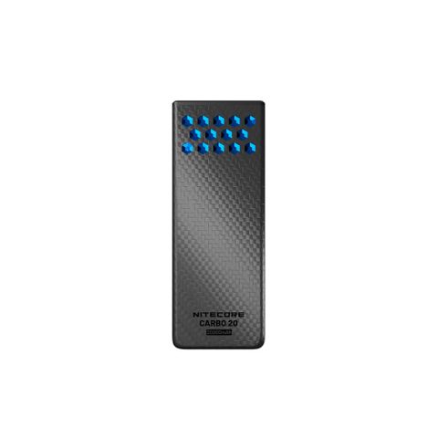 NITECORE 20,000MAH IPX8 65W POWER BANK ULTRA LIGHTWEIGHT CARBON FIBER ICE BLUE