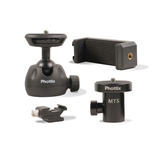 PHOTTIX MT5 LIGHT STAND ADAPTER BALL HEAD KIT