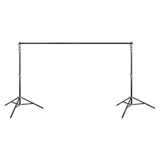 PHOTTIX SALDO BACKDROP STAND KIT, CHROME & BLACK - 2.8 X 3.2M