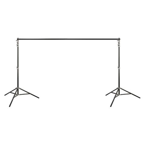 PHOTTIX SALDO BACKDROP STAND KIT, CHROME & BLACK - 2.8 X 3.2M