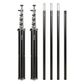 PHOTTIX SALDO BACKDROP STAND KIT, CHROME & BLACK - 2.8 X 3.2M