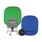 PHOTTIX Q-DROP MINI COLLAPSIBLE CHAIR BACKDROP, GREEN & BLUE - 120 X 140CM