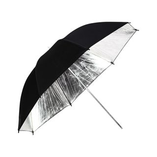PHOTTIX ESSENTIALS REFLECTIVE STUDIO UMBRELLA, SILVER & BLACK - 101CM