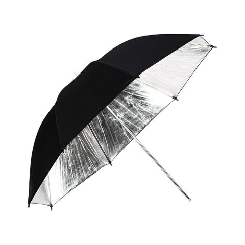 PHOTTIX ESSENTIALS REFLECTIVE STUDIO UMBRELLA, SILVER & BLACK - 101CM