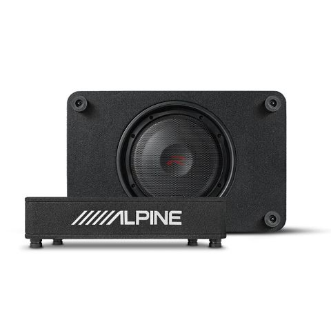 ALPINE (R SERIES) 12" SHALLOW PROFILE ENCLOSURE 2 OHM SUBWOOFER 1800W MAX, 600W RMS