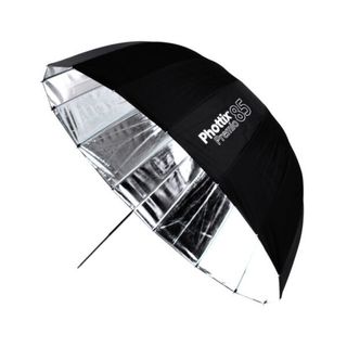 PHOTTIX PREMIO REFLECTIVE UMBRELLA, SILVER & BLACK - 85CM