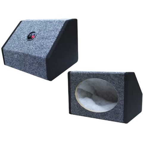 SPEAKER BOX 6" X 9" BLACK / GREY CARPET (PAIR)