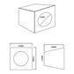 SPEAKER BOX 4" BLACK CARPET (PAIR)