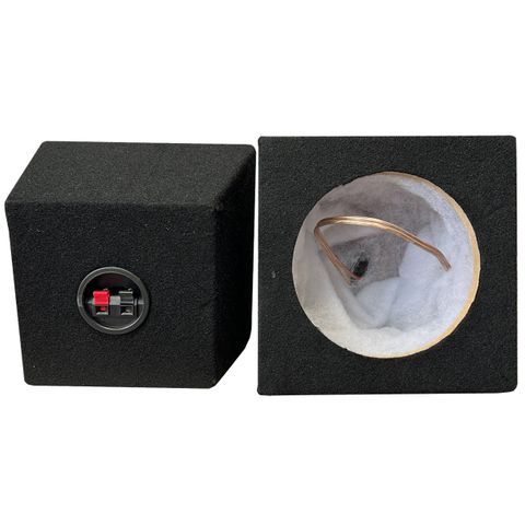 SPEAKER BOX 6.5" BLACK CARPET (PAIR)