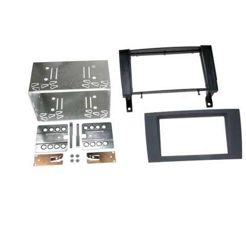 FITTING KIT MERCEDES SLK 2004 - 2011 DOUBLE DIN (WITH CAGE) (KIT WIDTH 250MM TOP EDGE) (BLACK)