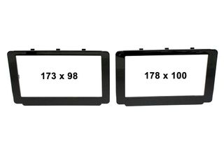 FITTING KIT TOYOTA HILUX FRAMES 2015 - 2018 DOUBLE DIN (GLOSS BLACK)