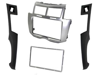 FITTING KIT TOYOTA YARIS VITZ 2007 - 2011 DOUBLE DIN (SILVER / BLACK)