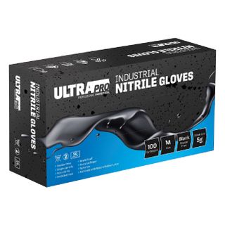 ULTRAGRIME PRO: ULTRAPRO: BLACK HD NITRILE GLOVES - EXTRA LARGE