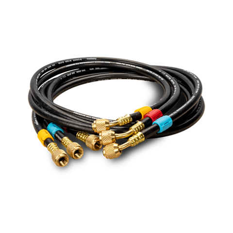 Fieldpiece HR3: Set of 3 Premium Refrigerant Charging Hoses - black