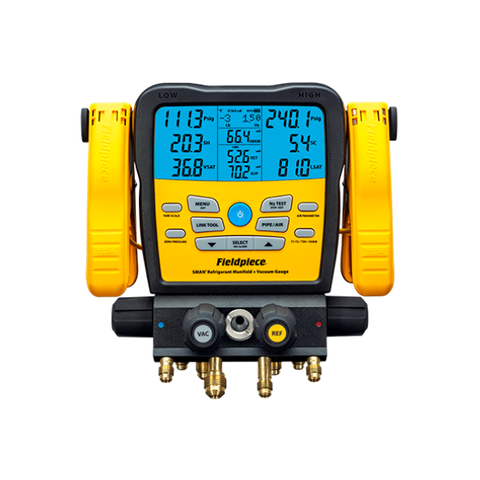 Fieldpiece SMAN Refrigerant Manifold 4-port with Built-in Vacuum Gauge