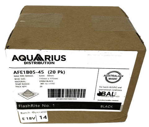 DEKTITE 20QTY 5-45MM BLACK ROOF FLASHING