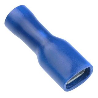 SPADE CONNECTOR FEMALE BLUE FULLY INSULTED NYLON