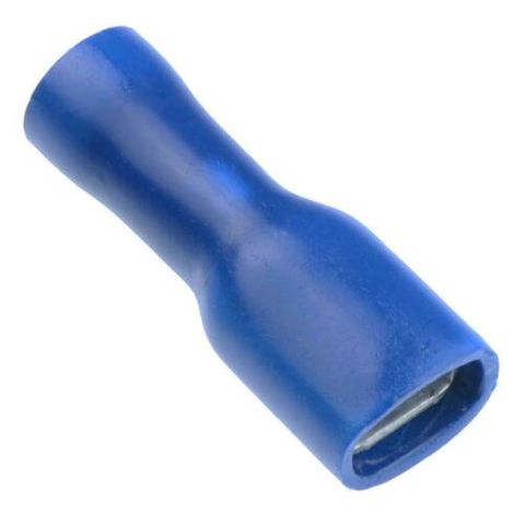 SPADE CONNECTOR FEMALE BLUE FULLY INSULTED NYLON
