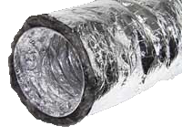 250mm x 6 metre* R2.0* INSULATED 100mm SILVER WIRE DUCT 4 ZERO CORE