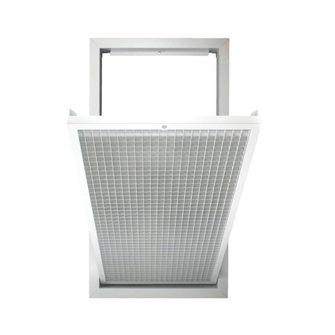 400x 750 ALUMINIUM HINGED EGGCRATE FILTER GRILLE