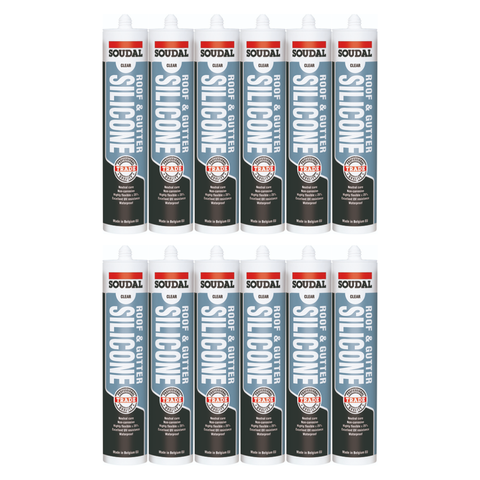 Roof & Gutter Silicone Clear Soudal (Box Of 12)