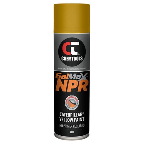 Galvmax NPR Caterpillar&reg;  Yellow Galvanising  Paint 400g Aerosol