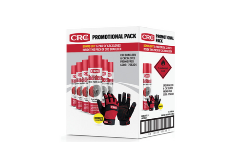 CRC Brakleen 6 pack Promo with Gloves