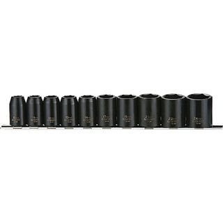 10pc 1/2in Dr. Std. Impact Socket Set 10-24mm -Teng