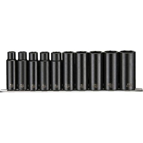 10pc 1/2in Dr. Deep Impact Socket Set 10-24mm -Teng