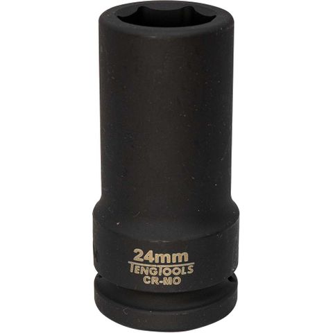 3/4in Dr. Deep Impact Socket 24mm DIN -Teng