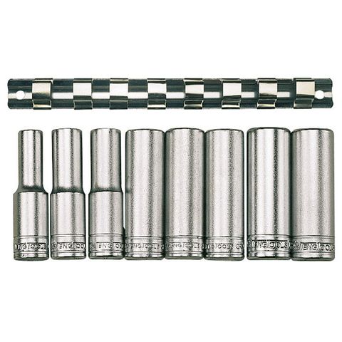 8pc 1/2in Dr. Deep Socket Set 13-24mm 12Pnt -Teng