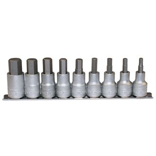 9pc 1/2in Dr AF Hex Bit Socket Set 3/16-5/8in -Teng