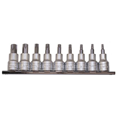 9pc 3/8in Dr. TPX Bit Socket Set 10-50 -Teng