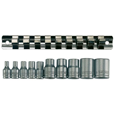 10pc 1/4in & 3/8in Dr. TX-E Socket Set E4-E18 -Teng