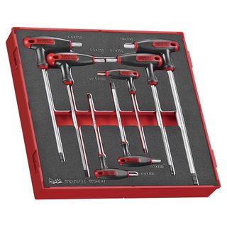 7pc T-Handle Hex Set 2.5-8mm - TED-Tray -Teng