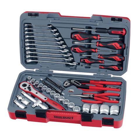 68pc 1/2in Dr. Metric Socket & Tool Set 12Pnt -Teng