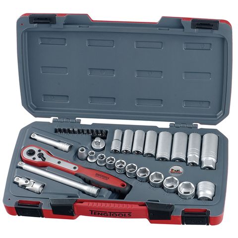 35pc 3/8in Dr. Imperial Reg/Deep Socket Set -Teng