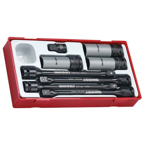 8pc 1/2in Dr. Imp Torsion Bar Set - TC-Tray -Teng